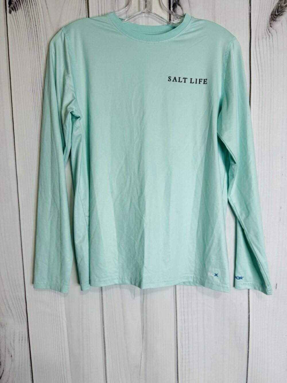 Salt Life Boy's Long Sleeve Jersey T-Shirt Aqua Size Youth Large Graphic